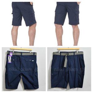 New with tags Wear First Men's Belted Cargo Shorts in NAVY